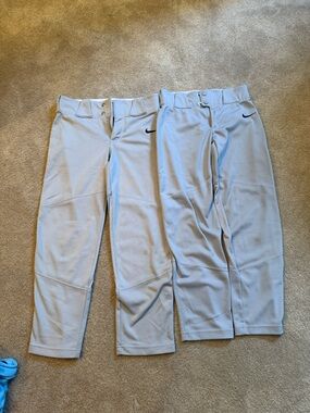 Nike Light Gray Baseball Pants -lot of 4 pair baseball pants
